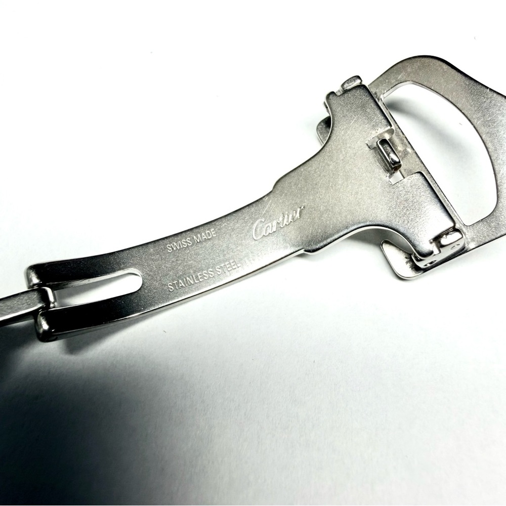 CARTIER Steel 18mm Complete Deployment 0.40TCW Diamond Buckle - Picture 6 of 7